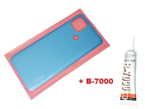 Tkgz Oppo A15 A15S Arka Kapak Batarya Pil Kapağı (B-7000) MAVİ