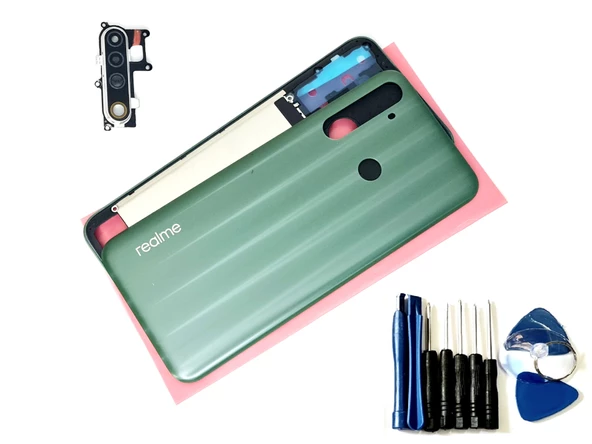 Tkgz Oppo Realme 6İ KASA Arka Pil Batarya Kapağı (TAMİR SETİ) YEŞİL