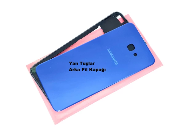 Tkgz Samsung Galaxy J4 Plus KASA Arka Pil Batarya Kapağı (TAMİR SETİ) MAVİ - Resim 2