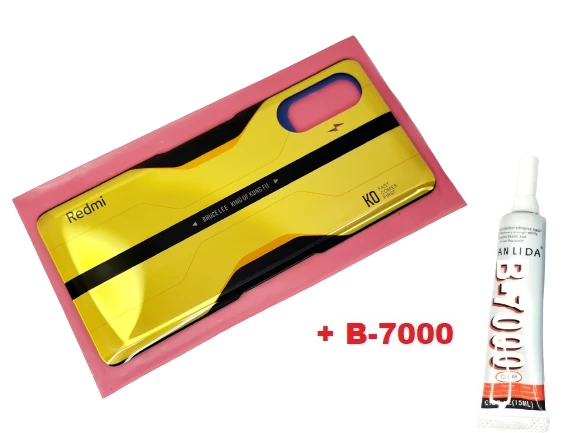 Tkgz Xiaomi Redmi K40 Gaming Arka Pil Batarya Kapağı (CAM+B-7000) SARI - Resim 2