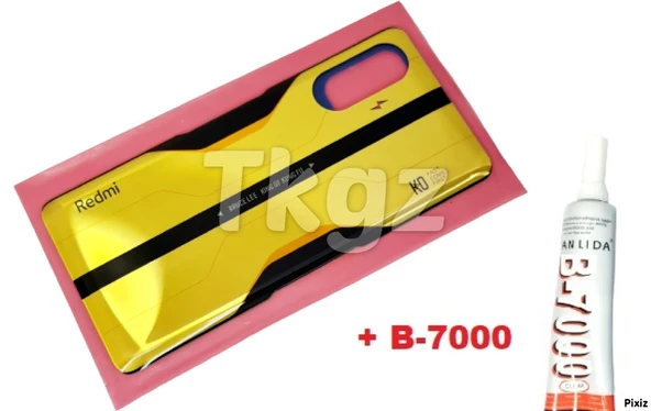 Tkgz Xiaomi Redmi K40 Gaming Arka Pil Batarya Kapağı (CAM+B-7000) SARI ürün görseli 1
