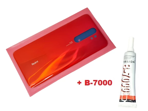 Tkgz Xiaomi Redmi NOTE 8 PRO Arka Pil Batarya Kapağı (CAM+B-7000) KIRMIZI