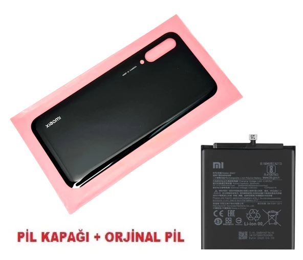 Tkgz Xiaomi Mİ A3 Arka Pil Batarya Kapağı + PİL (CAM) SİYAH