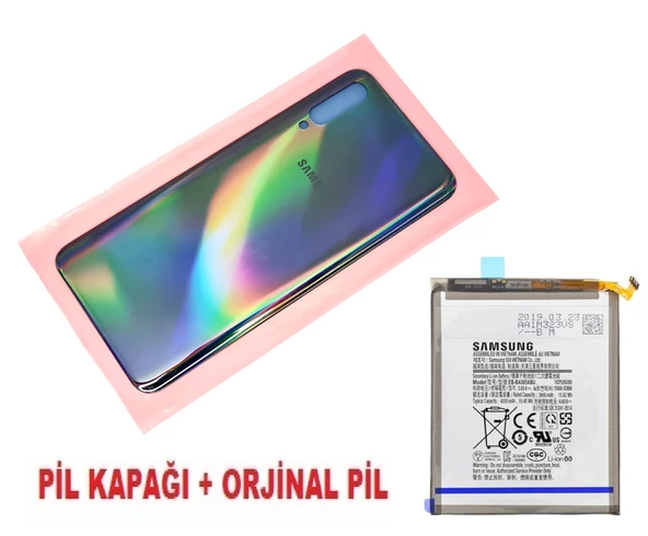Tkgz Samsung Galaxy A50 A505 Arka Pil Batarya Kapağı + PİL SİYAH ürün görseli