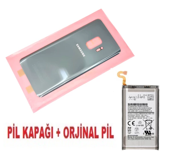 Tkgz Samsung Galaxy S9 Arka Pil Batarya Kapağı + PİL (CAM) FÜME ürün görseli 1