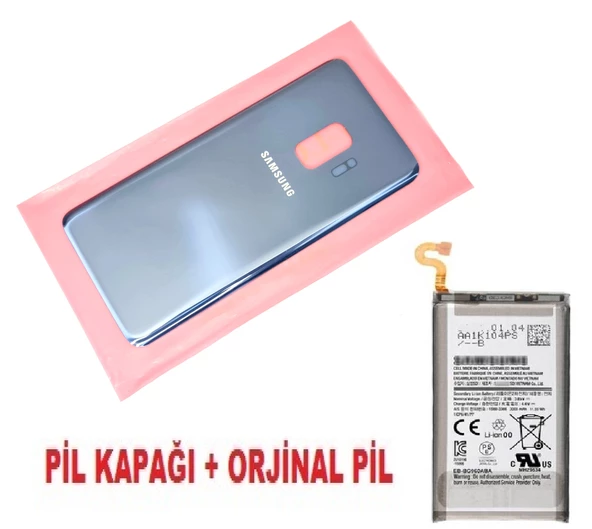 Tkgz Samsung Galaxy S9 Arka Pil Batarya Kapağı + PİL (CAM) MAVİ