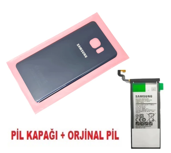 Tkgz Samsung Galaxy NOTE 5 Arka Pil Batarya Kapağı + PİL (CAM) LACİVER