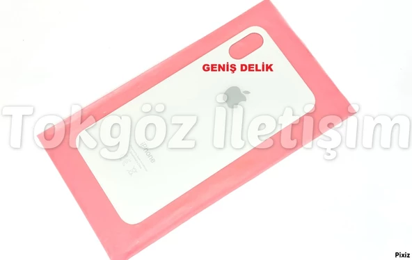 Tkgz İPhone X Arka Kapak (CAM) BEYAZ - Resim 2