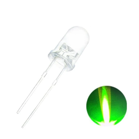 5mm Şeffaf Yeşil Led Paketi - 50 Adet - 2