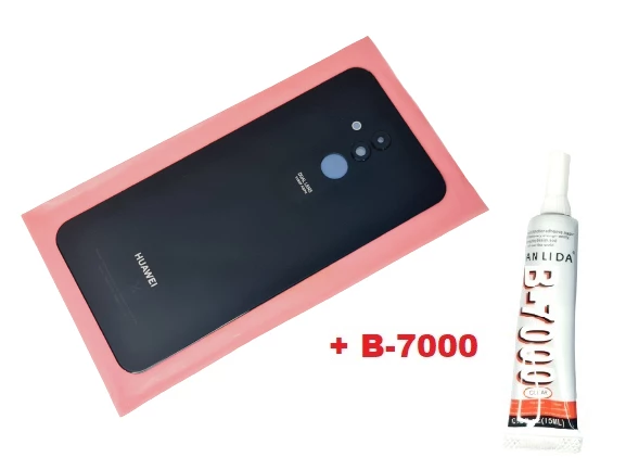 Huawei Uyumlu MATE 20 Lite Arka Kapak ( LENSLİ CAM ) (B-7000) SİYAH ürün görseli 1