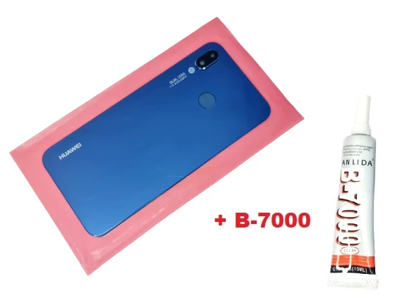Huawei Uyumlu P20 Lite Arka Kapak (LENS Lİ CAM+B-7000) MAVİ