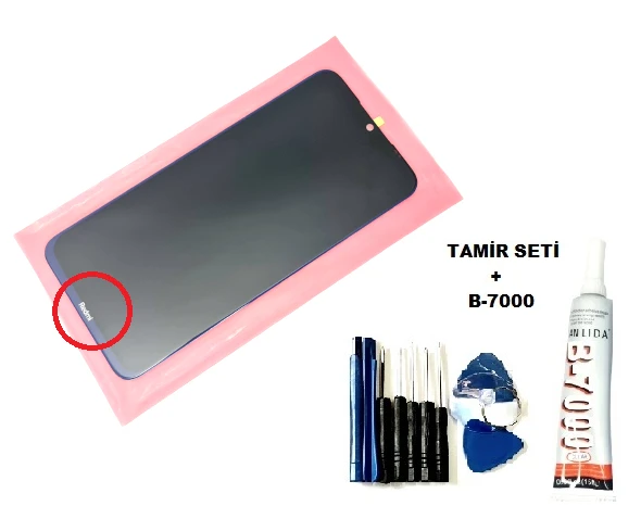 Tkgz Xiaomi Redmi NOTE 8 Lcd Ekran Dokunmatik (B-7000+Tamir Seti) MAVİ