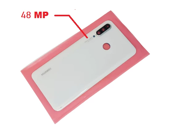 Tkgz Huawei Uyumlu P30 Lite Arka Pil Batarya Kapağı ( 48 MP Kamera Lensli) BEYAZ