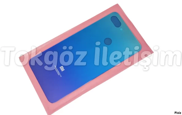 Xiaomi Mi 8 Lite Arka Kapak Batarya Pil Kapağı (CAM) MAVİ ürün görseli 1