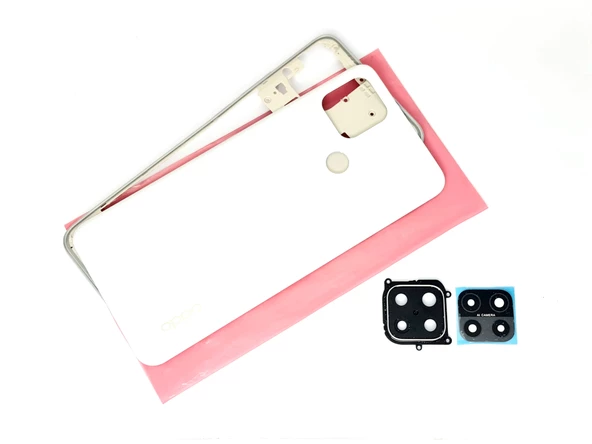 Oppo A15 A15S Full kasa Arka Pil Kapağı BEYAZ ürün görseli 1