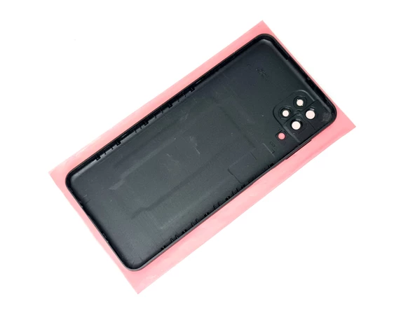 Samsung Galaxy A12 Kasa Arka Pil Batarya Kapağı SİYAH - Resim 2