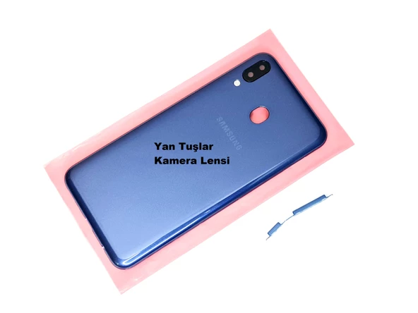 Samsung Galaxy M20 Kasa Arka Pil Batarya Kapağı MAVİ