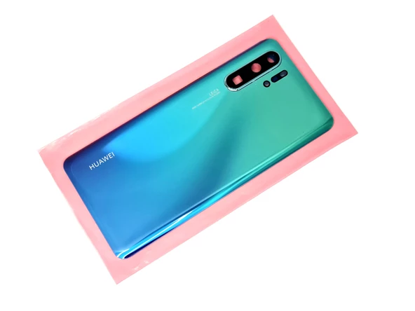 Tkgz Huawei Uyumlu P30 PRO Arka Kapak Batarya Pil Kapağı (Cam Kamera Camı) Mavi