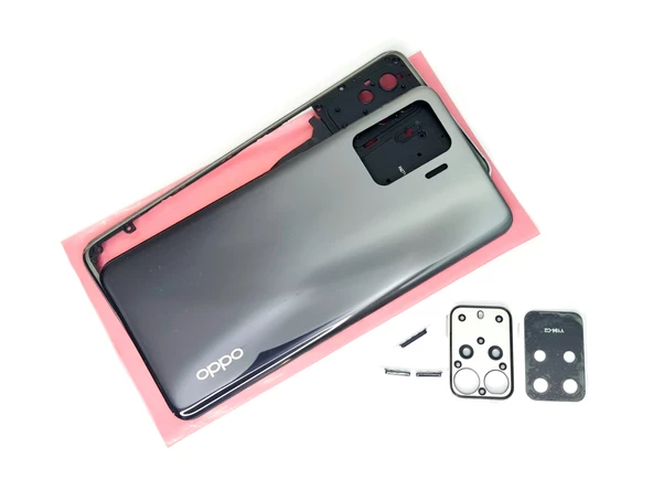 Oppo Reno 5 Lite FULL kasa Arka Pil Batarya Kapağı Siyah
