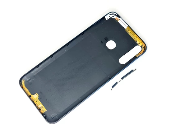 Infinix HOT 8 KASA Arka Pil Batarya Kapağı SİYAH MAVİ - 2