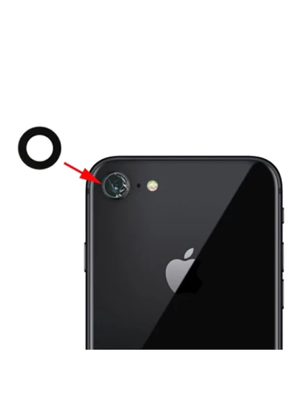 iPhone 8 Arka Kamera Camı Lens Yapışkanlı