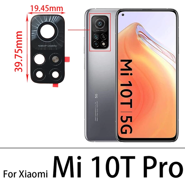 Xiaomi Mİ 10T PRO Arka Kamera Camı Lens Yapışkanlı