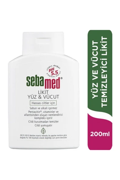 SEBAMED Likit Yüz & Vücut Temizleyici 200 ml 4103040115362