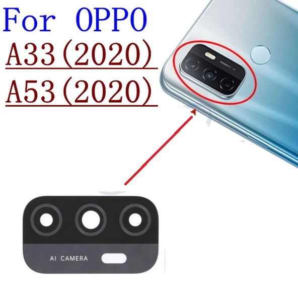 Oppo A53 Arka Kamera Camı Lens Yapışkanlı