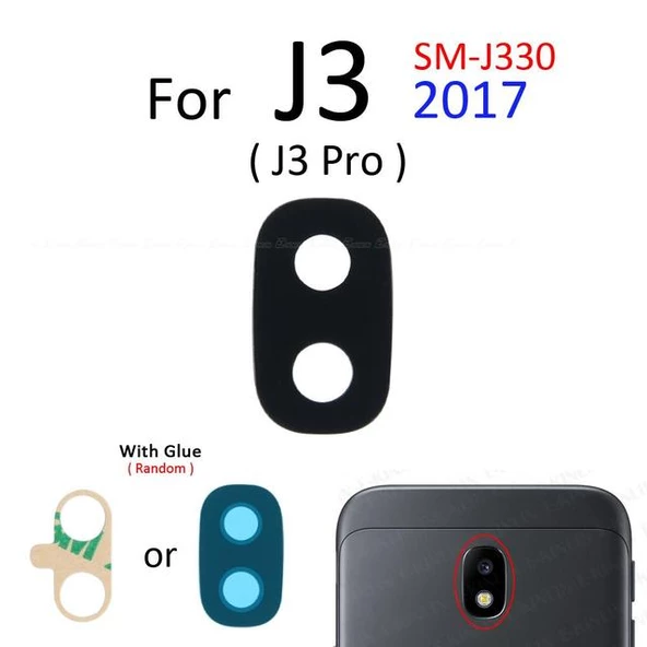 Samsung Galaxy J330 Arka Kamera Camı Lens Yapışkanlı