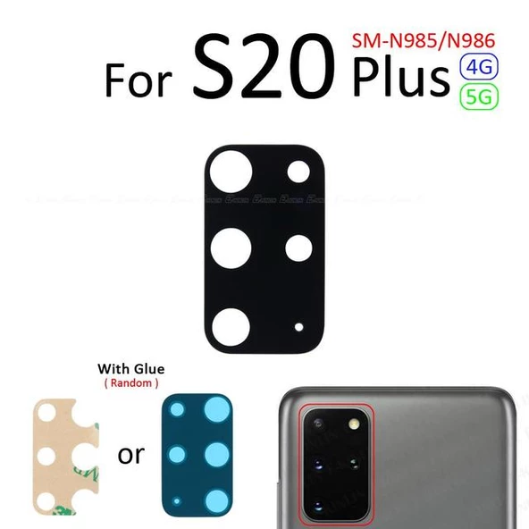 Samsung Galaxy S20 ULTRA Arka Kamera Camı Lens Yapışkanlı