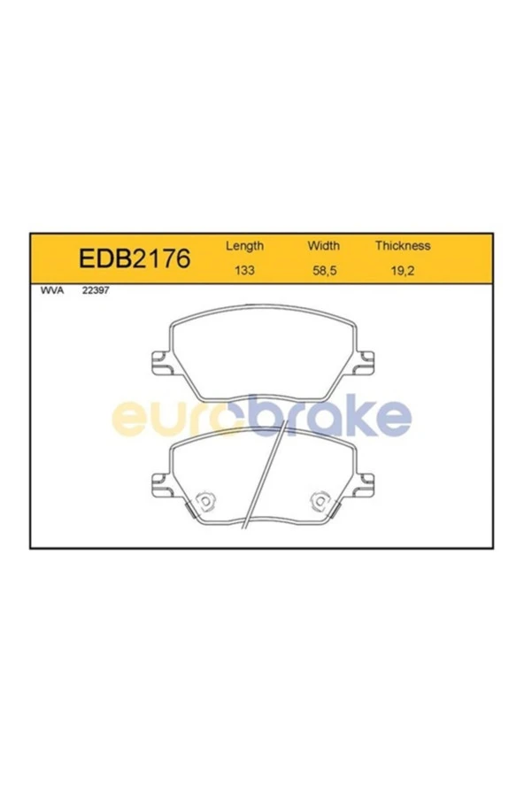 Edb2176 Ön Balata Fiat Egea 1.3-1.4-1.6-1.6d Gdb2151-fdb4799-lp3289