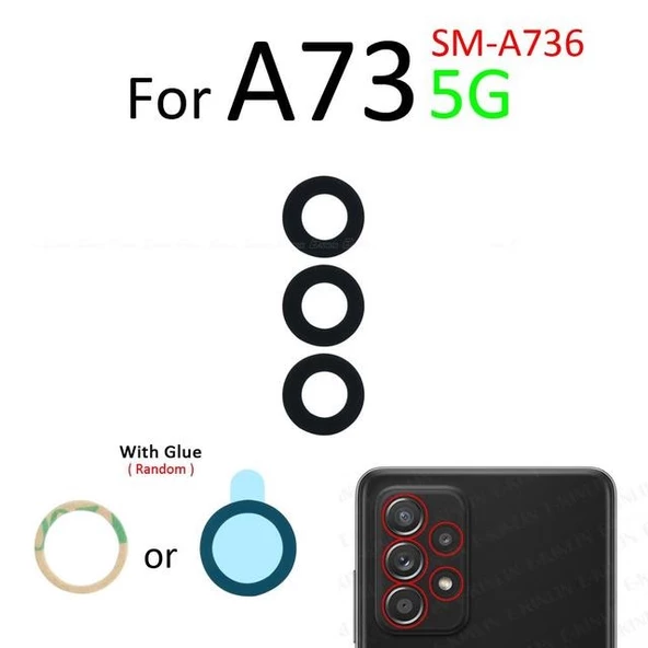 Samsung Galaxy A73 (4G) Arka Kamera Camı Lens Yapışkanlı ürün görseli 1