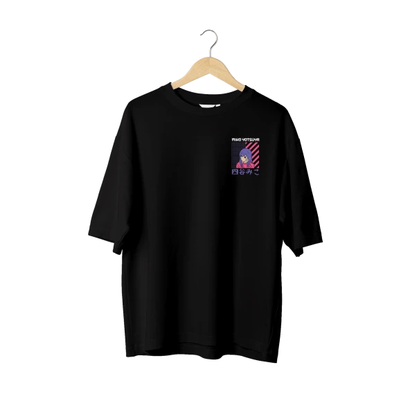 Wicold Miko Yotsuya Anime Baskılı Oversize T-Shirt