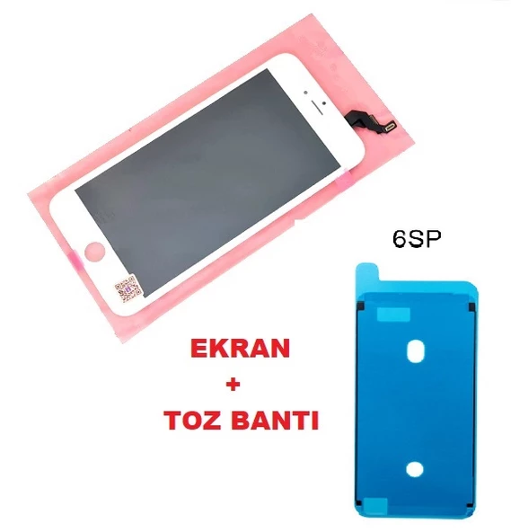 iPhone 6S PLUS Lcd Ekran dokunmatik (LW Marka TOZ BANTI) BEYAZ ürün görseli 1