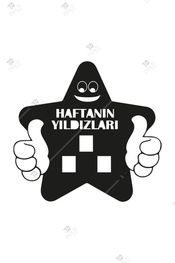 Haftanın Yıldızı Panosu - Ahşap İlkokul Sınıf Panosu - Okul Öncesi Sınıf Panosu 1. Sınıf 2. Sınıf - 3