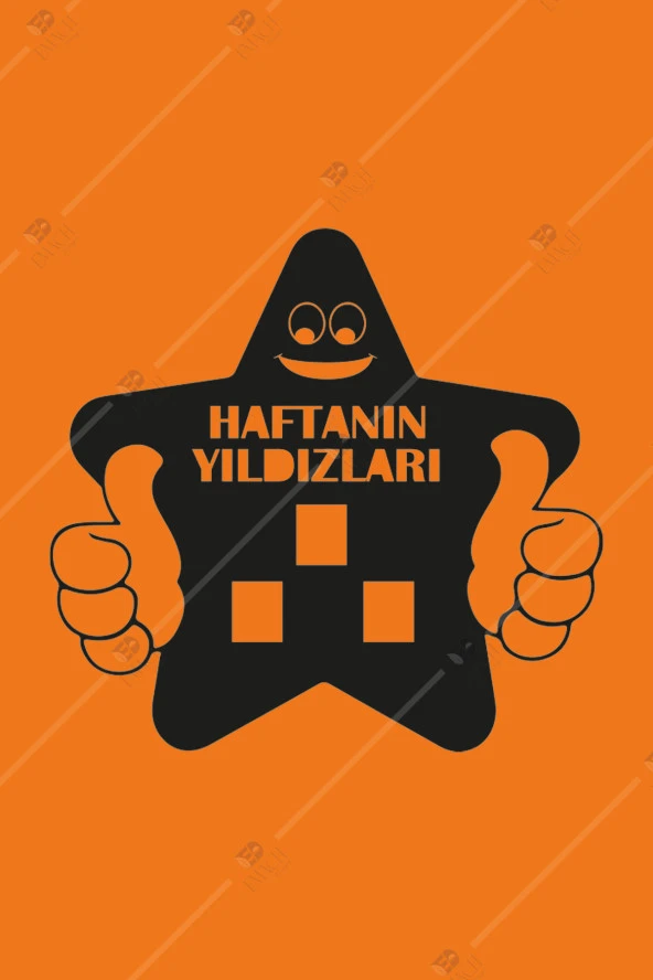 Haftanın Yıldızı Panosu - Ahşap İlkokul Sınıf Panosu - Okul Öncesi Sınıf Panosu 1. Sınıf 2. Sınıf - 4