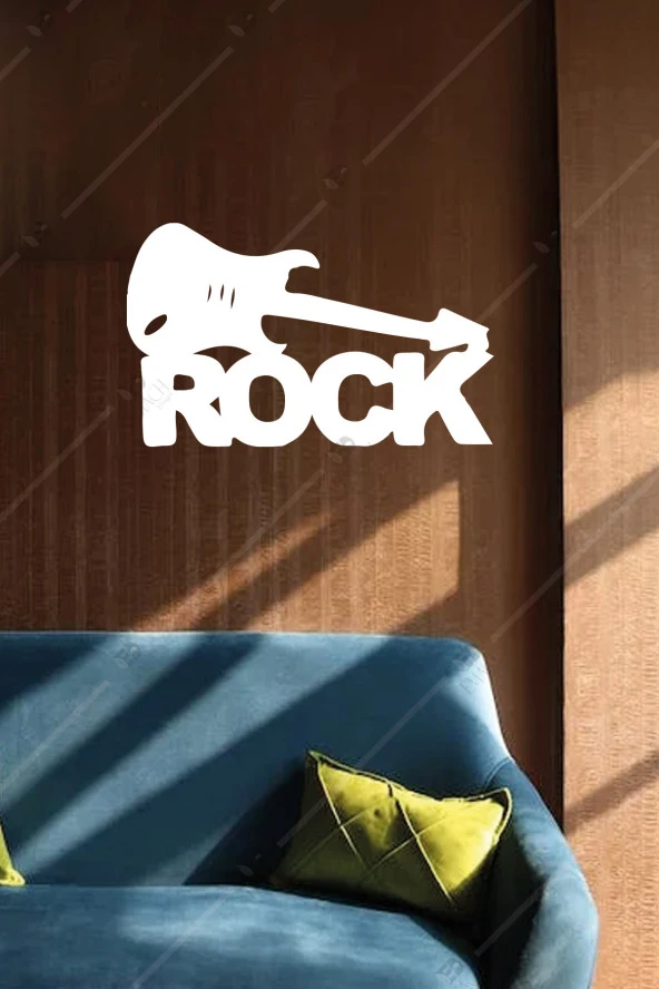 Rock Temalı Ahşap Duvar Dekorasyonu Tablosu - 3