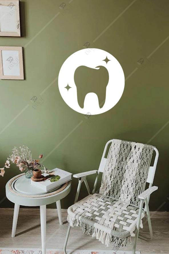Diş Temalı Dişçi Ahşap Duvar Dekoru Tablo - 3