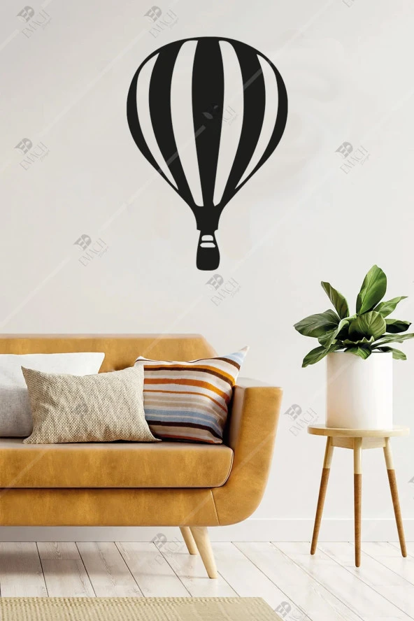 Uçan Balon Figürlü Ahşap Duvar Dekorasyonu Duvar Tabloları