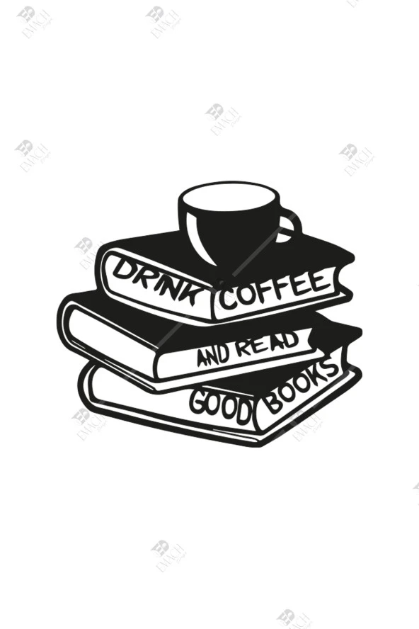 Coffee And Book Lovers Ahşap Duvar Dekorasyonu Tablosu - 2