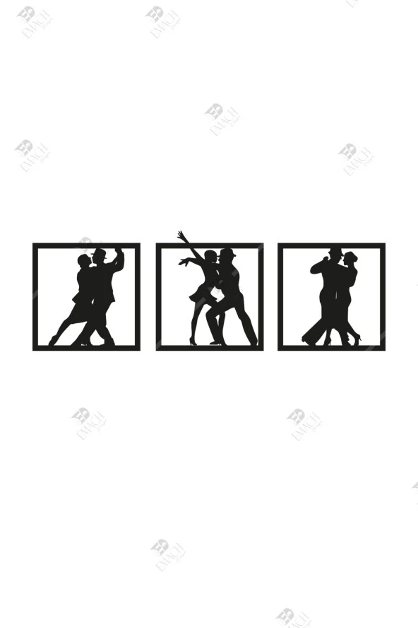 Dans Temalı Ahşap Duvar Dekorasyonu - Salsa Tango - 2