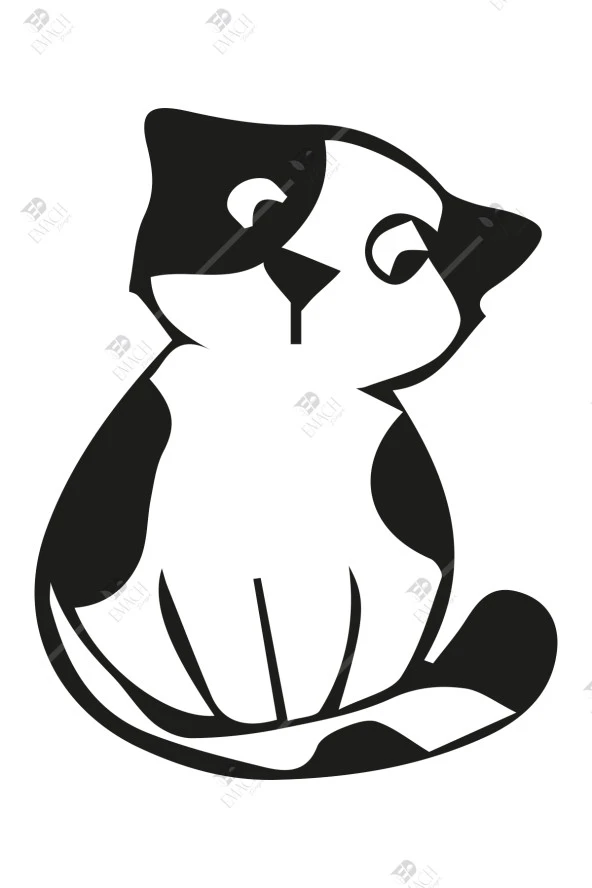 Şirin Kedi Duvar Dekor Ahşap Tablo - 2