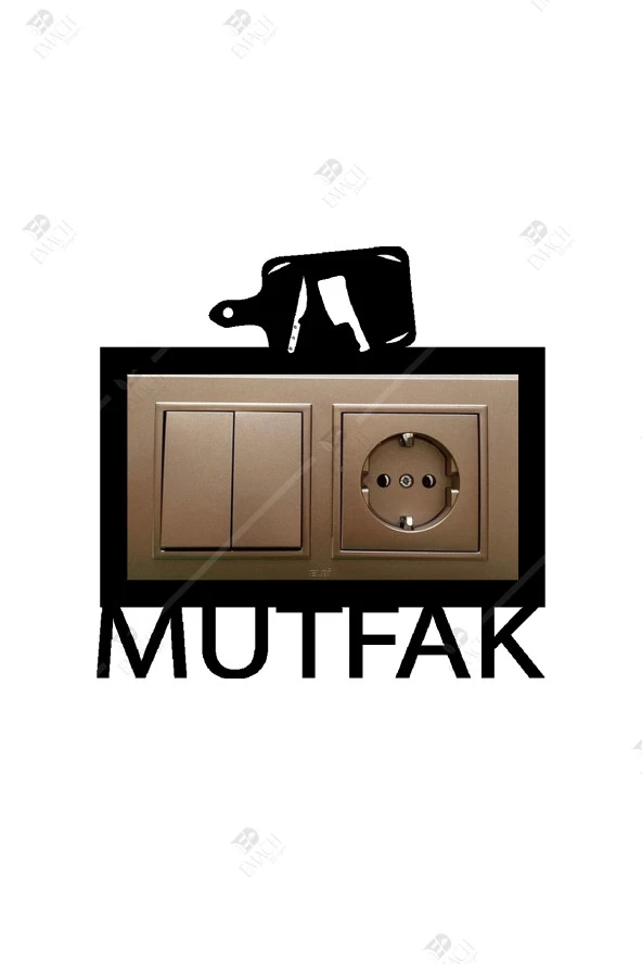 Mutfak Ahşap İkili Priz Çerçevesi Dekorasyon