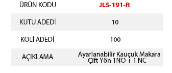 JAMESON JLS 191R Limit Swıtch Ayarlanabilir Kauçuk Makara Çift Yön - 2