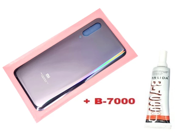 Xiaomi Mi 9 Arka Kapak Batarya Pil Kapağı (CAM+B-7000) MOR ürün görseli 1