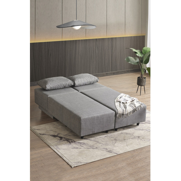 KAGU CORNER POLY-M KÖŞE TAKIMI-KANEPE-YATAK-DİNLENME 4 FARKLI MODEL TEK MODÜL-Gri - 2