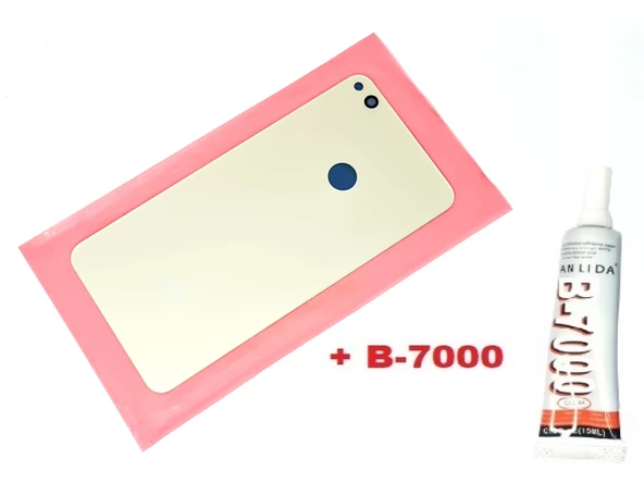 Tkgz Huawei Uyumlu P9 Lite 2017 Arka Pil Batarya Kapağı (CAM+B-7000) GOLD - 2
