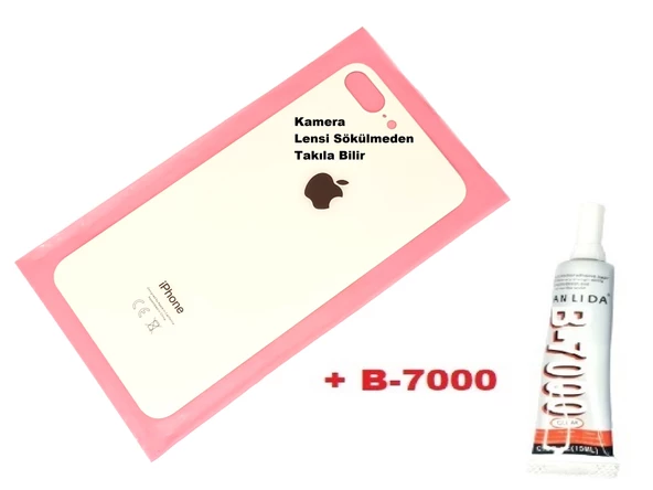 iPhone 8 PLUS Arka Pil Batarya Kapağı (CAM+B-7000) GOLD