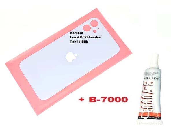 iPhone 11 Arka Pil Batarya Kapağı (CAM+B-7000) MAVİ ürün görseli 1