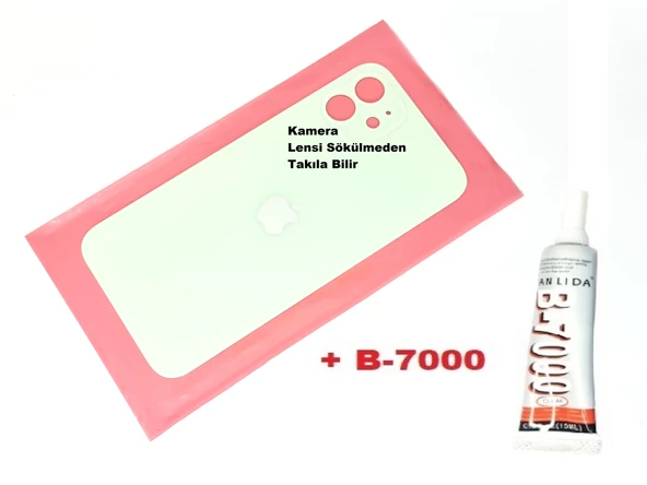 iPhone 12 Arka Pil Batarya Kapağı (CAM+B-7000) YEŞİL ürün görseli 1